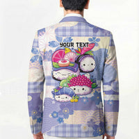 Personalized Japanese Kawaii Sushi Blazer Blue Wagara Palaka This Is How I Roll LT9 - Polynesian Pride