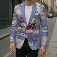 Personalized Japanese Kawaii Sushi Blazer Blue Wagara Palaka This Is How I Roll LT9 - Polynesian Pride