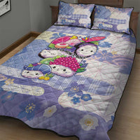 Japanese Kawaii Sushi Quilt Bed Set Blue Wagara Palaka This Is How I Roll LT9 - Polynesian Pride