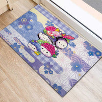 Japanese Kawaii Sushi Rubber Doormat Blue Wagara Palaka This Is How I Roll LT9 - Polynesian Pride