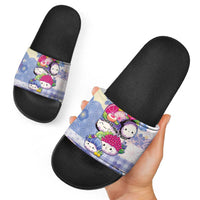 Japanese Kawaii Sushi Slide Sandals Blue Wagara Palaka This Is How I Roll LT9 - Polynesian Pride