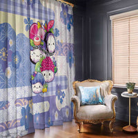 Japanese Kawaii Sushi Window Curtain Blue Wagara Palaka This Is How I Roll LT9 - Polynesian Pride