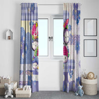 Japanese Kawaii Sushi Window Curtain Blue Wagara Palaka This Is How I Roll LT9 - Polynesian Pride