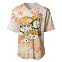 Personalized Japanese Kawaii Sushi Baseball Jersey Peach Wagara Palaka This Is How I Roll LT9 Peach - Polynesian Pride