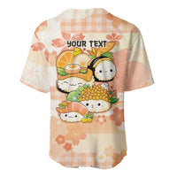 Personalized Japanese Kawaii Sushi Baseball Jersey Peach Wagara Palaka This Is How I Roll LT9 - Polynesian Pride