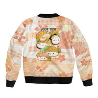 Personalized Japanese Kawaii Sushi Bomber Jacket Peach Wagara Palaka This Is How I Roll LT9 - Polynesian Pride