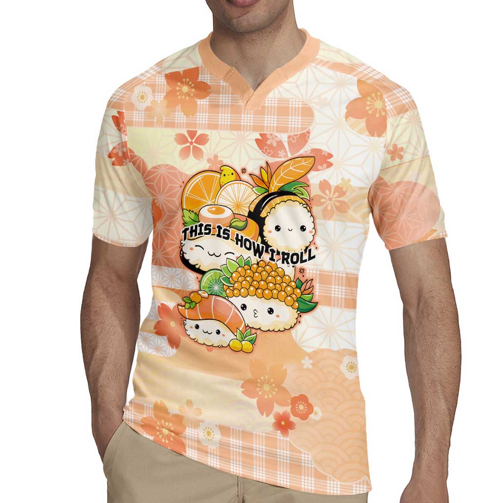 Personalized Japanese Kawaii Sushi Rugby Jersey Peach Wagara Palaka This Is How I Roll LT9 - Polynesian Pride