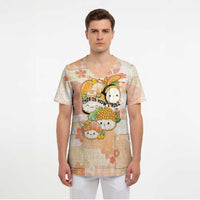 Personalized Japanese Kawaii Sushi Scrub Top Peach Wagara Palaka This Is How I Roll LT9 - Polynesian Pride