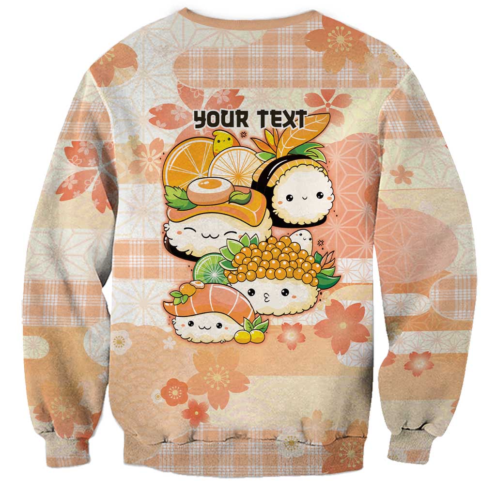 Personalized Japanese Kawaii Sushi Sweatshirt Peach Wagara Palaka This Is How I Roll LT9 - Polynesian Pride