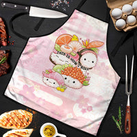 Japanese Kawaii Sushi Apron Pink Wagara Palaka This Is How I Roll LT9 Pink - Polynesian Pride