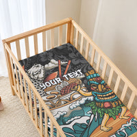 Japanese Koi Fish Ramen Baby Bed Cover Tiki Surfing Wagara Hibiscus Pattern LT9 - Polynesian Pride