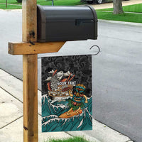 Personalized Japanese Koi Fish Ramen Garden Flag Tiki Surfing Wagara Hibiscus Pattern LT9 - Polynesian Pride