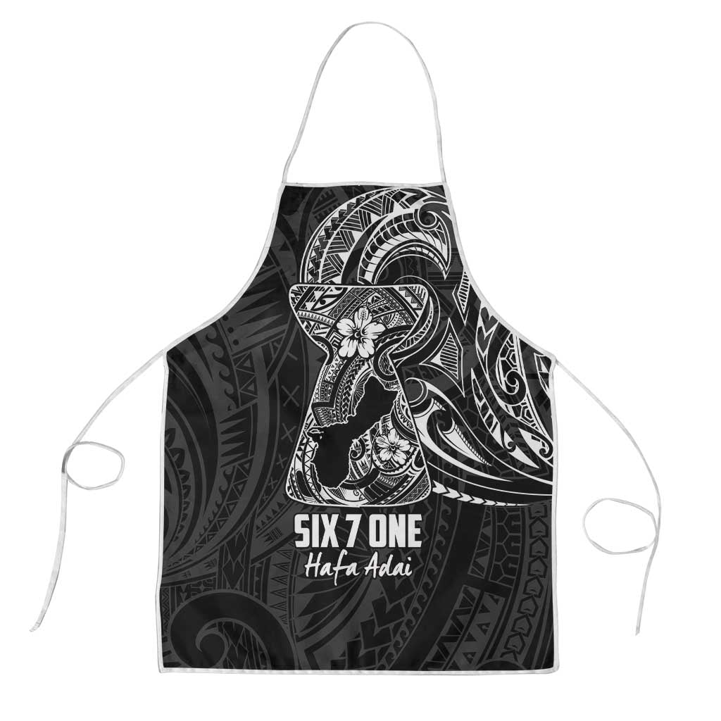 Black Guam Latte Stone Tribal Tattoo Apron Hafa Adai Six 7 One LT9 Black - Polynesian Pride