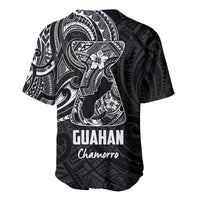 Black Guam Latte Stone Tribal Tattoo Baseball Jersey Hafa Adai Six 7 One LT9 - Polynesian Pride