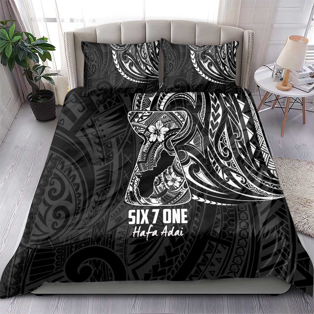 Black Guam Latte Stone Tribal Tattoo Bedding Set Hafa Adai Six 7 One LT9 - Polynesian Pride