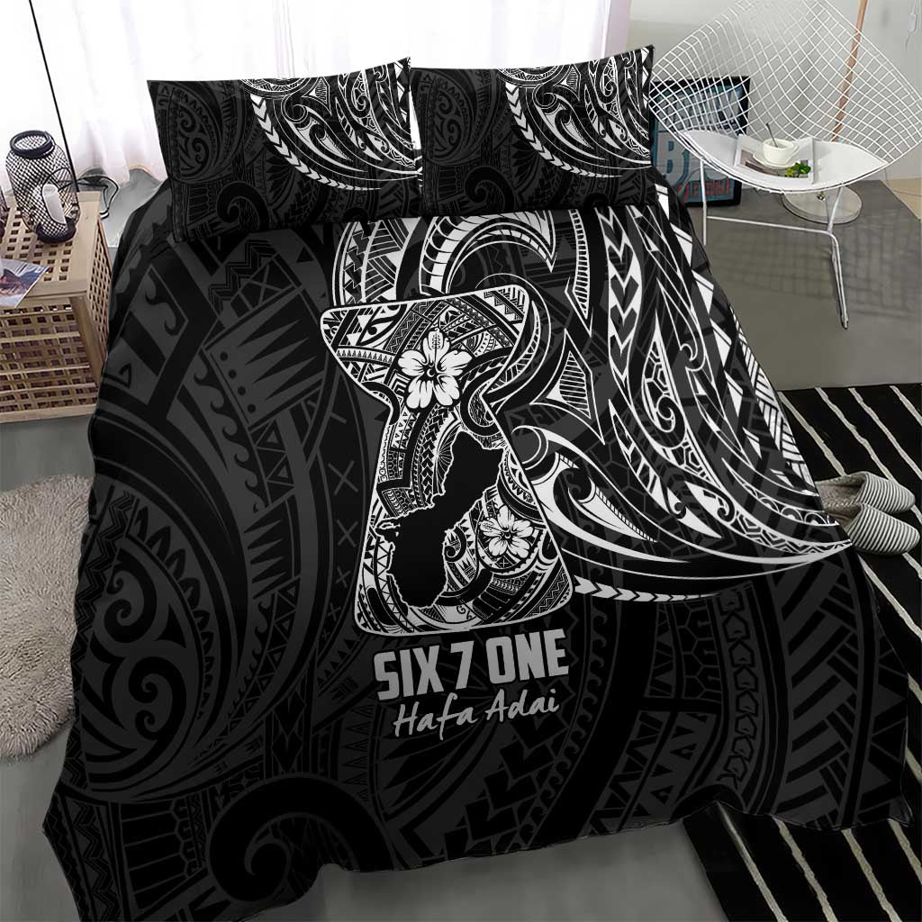 Black Guam Latte Stone Tribal Tattoo Bedding Set Hafa Adai Six 7 One LT9 - Polynesian Pride