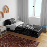 Black Guam Latte Stone Tribal Tattoo Bedding Set Hafa Adai Six 7 One LT9 - Polynesian Pride