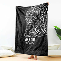 Black Guam Latte Stone Tribal Tattoo Blanket Hafa Adai Six 7 One LT9 - Polynesian Pride