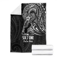 Black Guam Latte Stone Tribal Tattoo Blanket Hafa Adai Six 7 One LT9 - Polynesian Pride