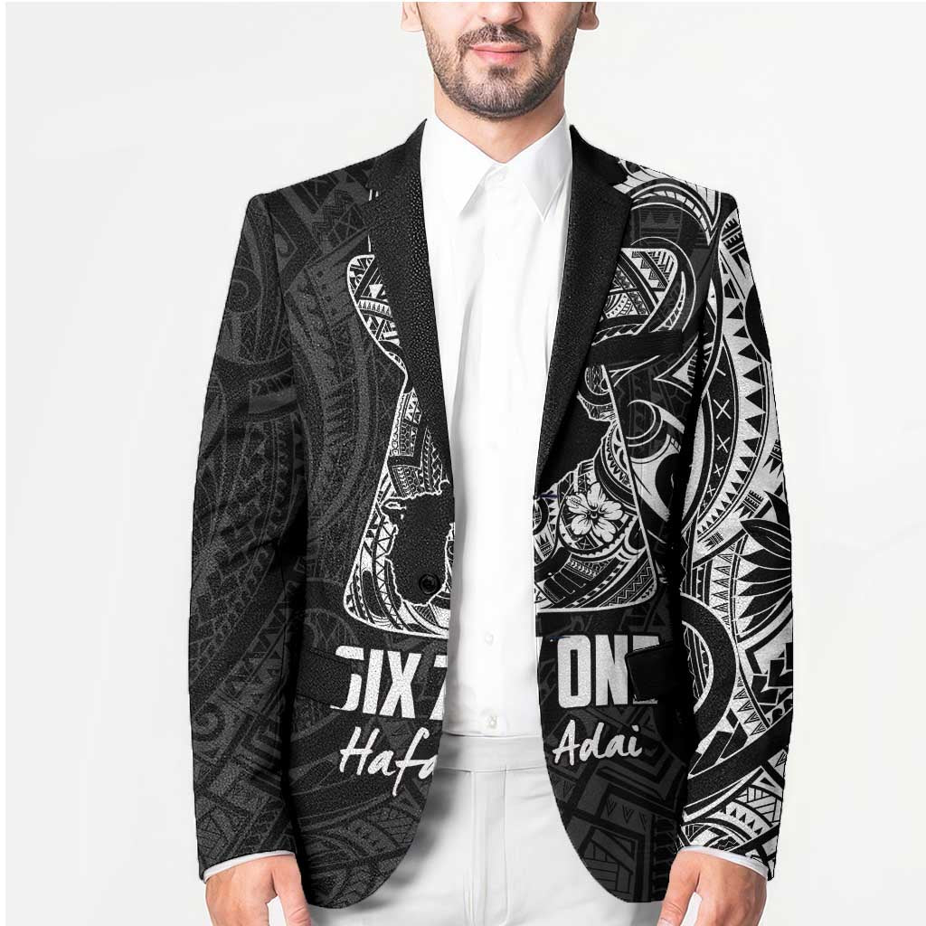 Black Guam Latte Stone Tribal Tattoo Blazer Hafa Adai Six 7 One LT9 - Polynesian Pride