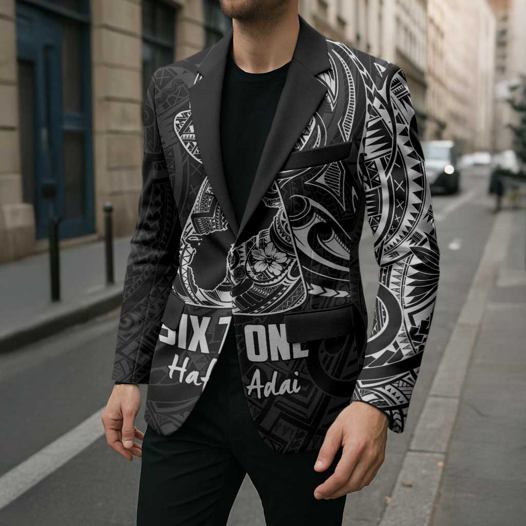 Black Guam Latte Stone Tribal Tattoo Blazer Hafa Adai Six 7 One LT9 - Polynesian Pride