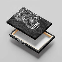 Black Guam Latte Stone Tribal Tattoo Canvas Wall Art Hafa Adai Six 7 One LT9 - Polynesian Pride