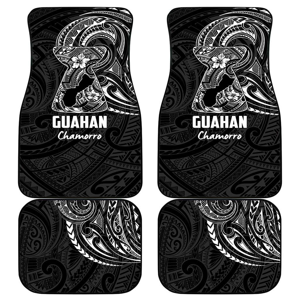 Black Guam Latte Stone Tribal Tattoo Car Mats Hafa Adai Six 7 One LT9 - Polynesian Pride