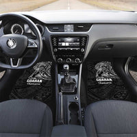 Black Guam Latte Stone Tribal Tattoo Car Mats Hafa Adai Six 7 One LT9 Set 2pcs - Front Black - Polynesian Pride