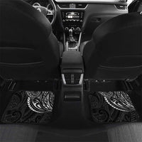 Black Guam Latte Stone Tribal Tattoo Car Mats Hafa Adai Six 7 One LT9 Set 2pcs - Back Black - Polynesian Pride