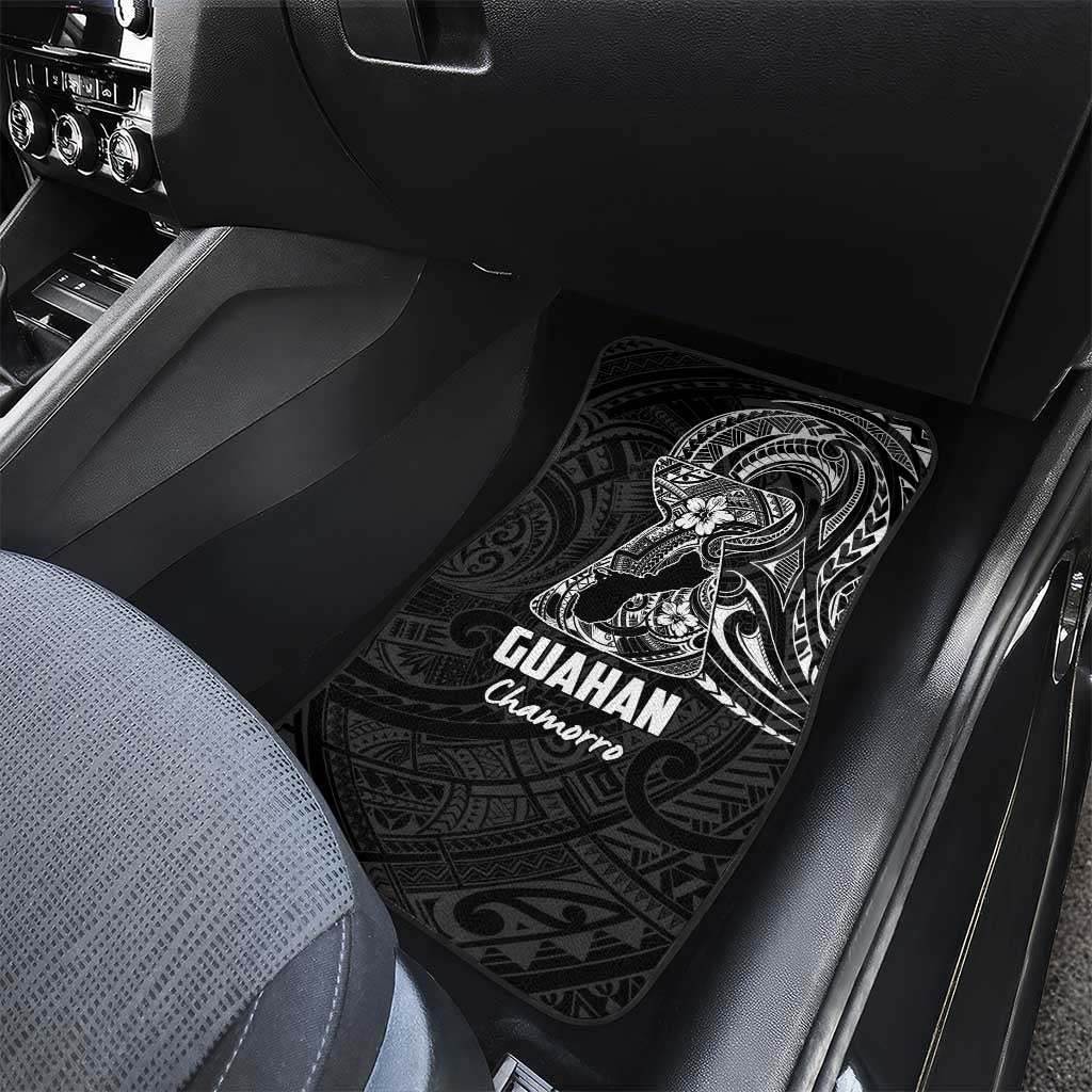 Black Guam Latte Stone Tribal Tattoo Car Mats Hafa Adai Six 7 One LT9 - Polynesian Pride