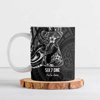 Black Guam Latte Stone Tribal Tattoo Ceramic Mug Hafa Adai Six 7 One LT9 Black - Polynesian Pride