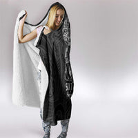 Black Guam Latte Stone Tribal Tattoo Hooded Blanket Hafa Adai Six 7 One LT9 - Polynesian Pride