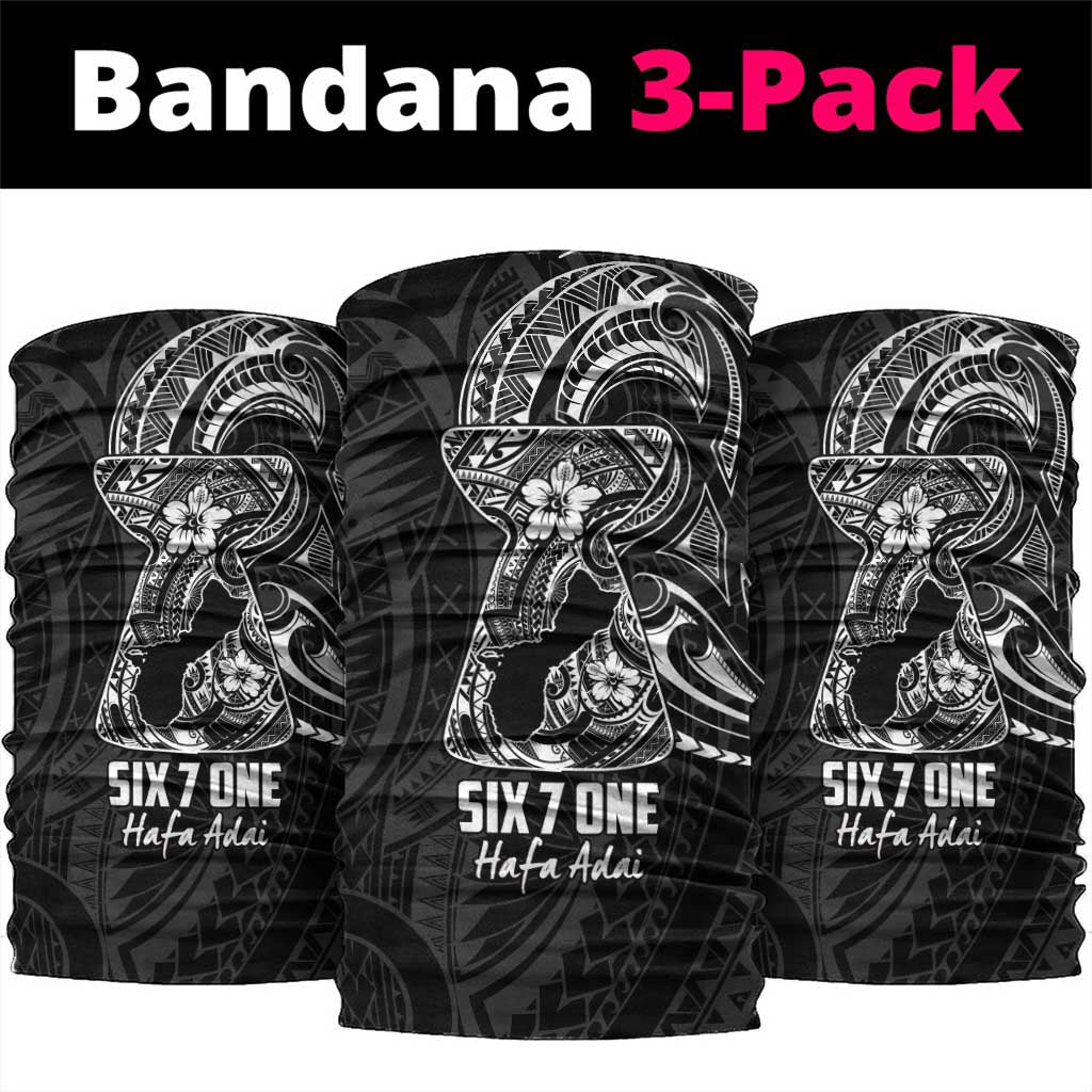 Black Guam Latte Stone Tribal Tattoo Neck Gaiter Hafa Adai Six 7 One LT9 package One Size: 25*50cm Black - Polynesian Pride
