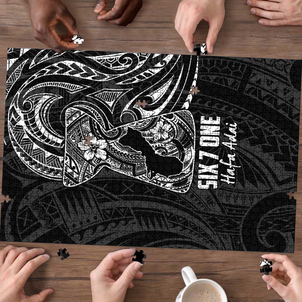 Black Guam Latte Stone Tribal Tattoo Puzzle Hafa Adai Six 7 One LT9 - Polynesian Pride