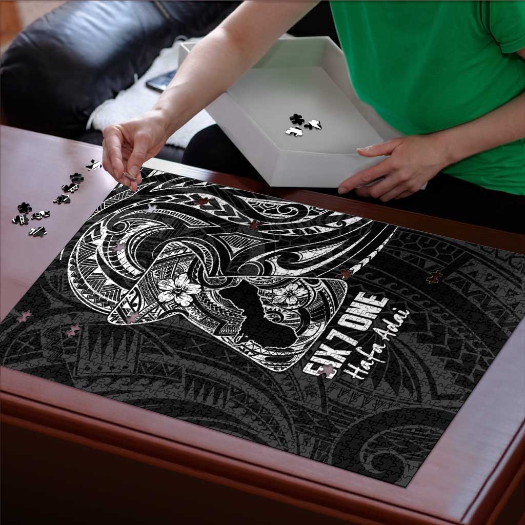 Black Guam Latte Stone Tribal Tattoo Puzzle Hafa Adai Six 7 One LT9 - Polynesian Pride