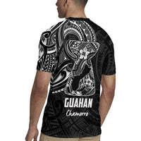 Black Guam Latte Stone Tribal Tattoo Rugby Jersey Hafa Adai Six 7 One LT9 - Polynesian Pride