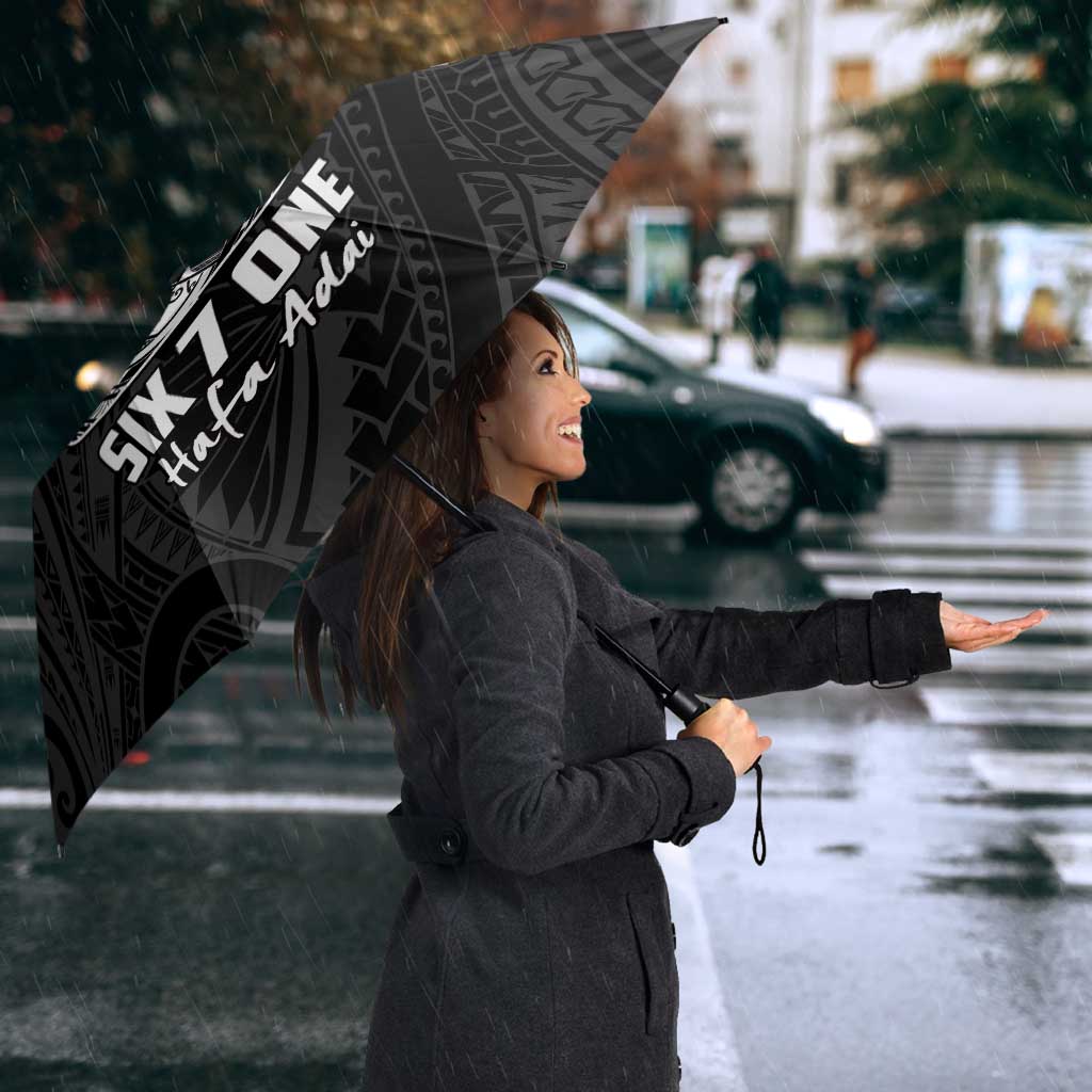 Black Guam Latte Stone Tribal Tattoo Umbrella Hafa Adai Six 7 One LT9 - Polynesian Pride