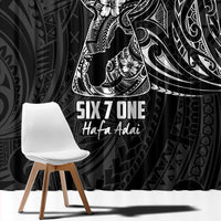 Black Guam Latte Stone Tribal Tattoo Window Curtain Hafa Adai Six 7 One LT9 - Polynesian Pride