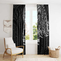 Black Guam Latte Stone Tribal Tattoo Window Curtain Hafa Adai Six 7 One LT9 - Polynesian Pride