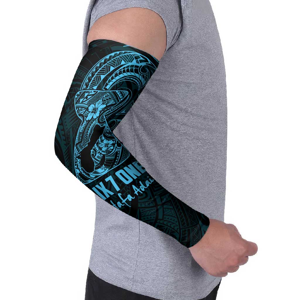 Blue Guam Latte Stone Tribal Tattoo Arm Sleeves Hafa Adai Six 7 One LT9 - Polynesian Pride