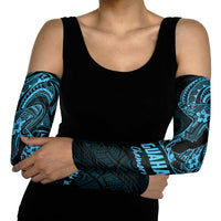 Blue Guam Latte Stone Tribal Tattoo Arm Sleeves Hafa Adai Six 7 One LT9 - Polynesian Pride