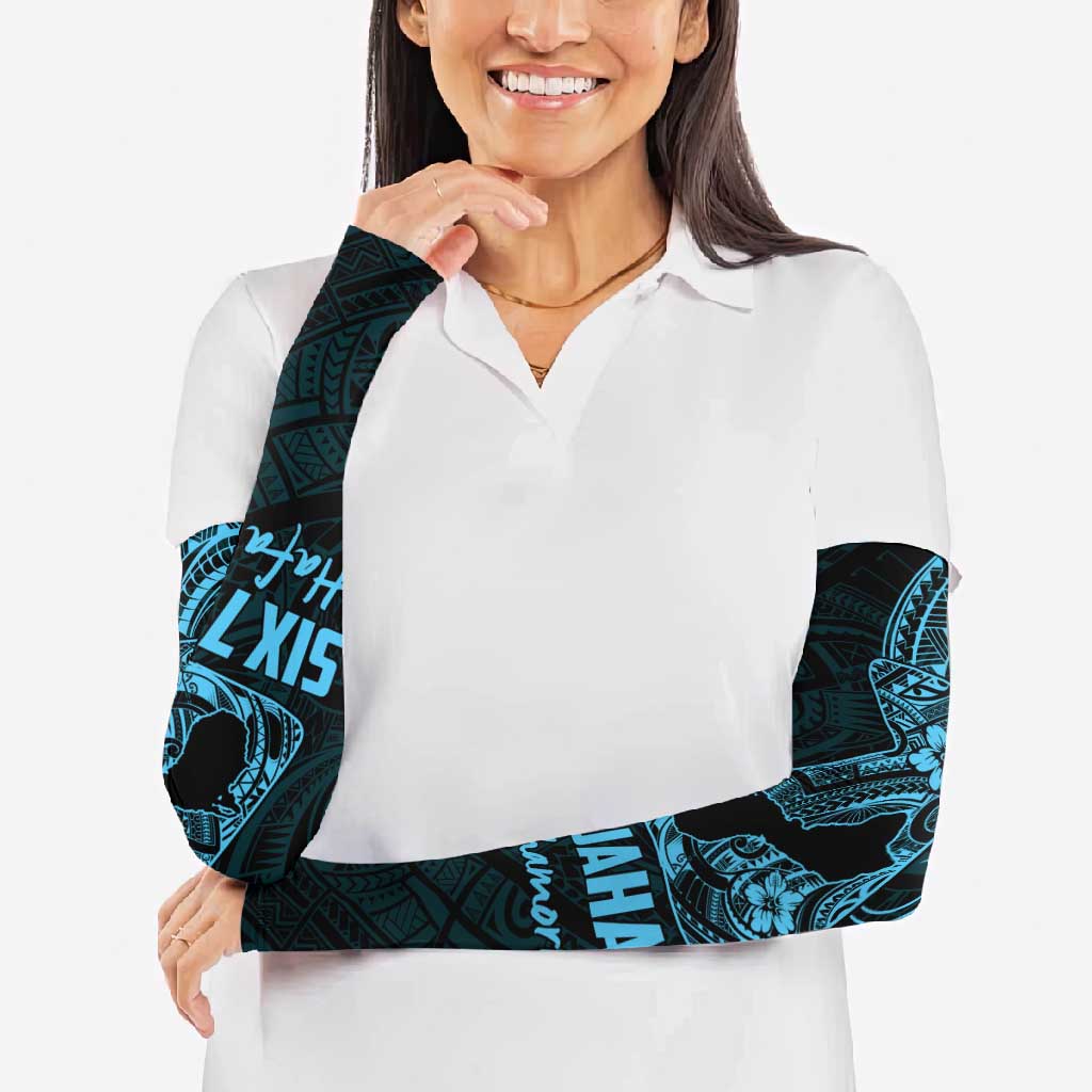 Blue Guam Latte Stone Tribal Tattoo Arm Sleeves Hafa Adai Six 7 One LT9 - Polynesian Pride