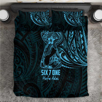 Blue Guam Latte Stone Tribal Tattoo Bedding Set Hafa Adai Six 7 One LT9 Blue - Polynesian Pride
