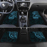 Blue Guam Latte Stone Tribal Tattoo Car Mats Hafa Adai Six 7 One LT9 Set 4pcs Blue - Polynesian Pride