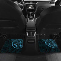 Blue Guam Latte Stone Tribal Tattoo Car Mats Hafa Adai Six 7 One LT9 Set 2pcs - Back Blue - Polynesian Pride