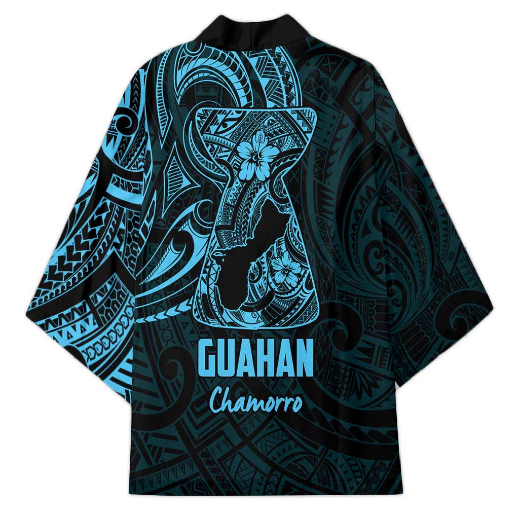 Blue Guam Latte Stone Tribal Tattoo Kimono Hafa Adai Six 7 One LT9 - Polynesian Pride
