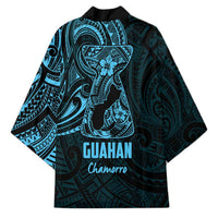 Blue Guam Latte Stone Tribal Tattoo Kimono Hafa Adai Six 7 One LT9 - Polynesian Pride