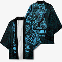 Blue Guam Latte Stone Tribal Tattoo Kimono Hafa Adai Six 7 One LT9 - Polynesian Pride