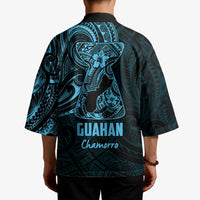 Blue Guam Latte Stone Tribal Tattoo Kimono Hafa Adai Six 7 One LT9 - Polynesian Pride