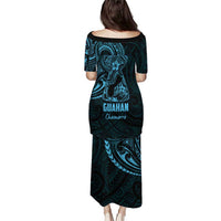Blue Guam Latte Stone Tribal Tattoo Puletasi Hafa Adai Six 7 One LT9 - Polynesian Pride